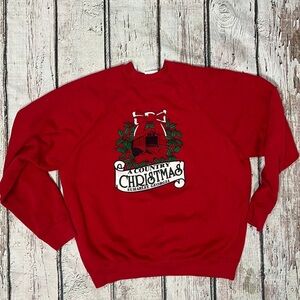 Vintage Country Christmas Georgia Red Xmas Pullover Sweatshirt
